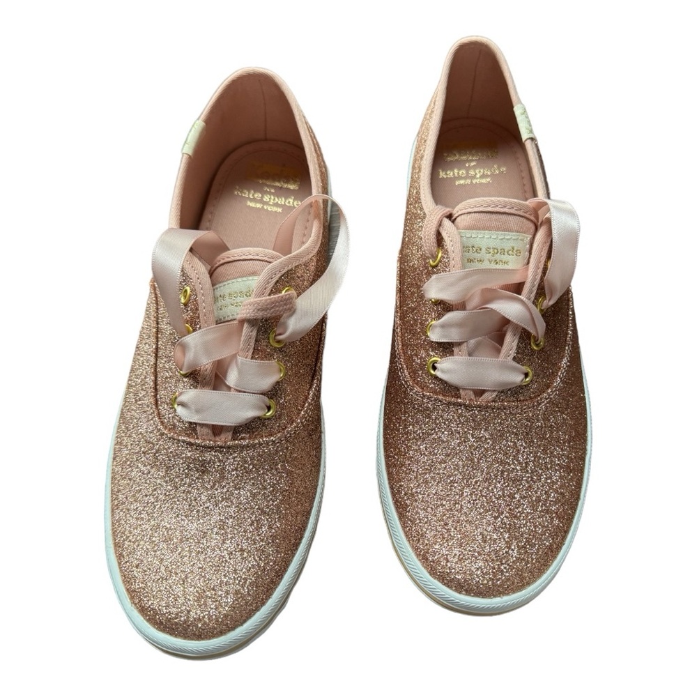 Keds Kids X Kate Spade New York Champion Glitter Youth Sneakers . - Picture 3 of 9